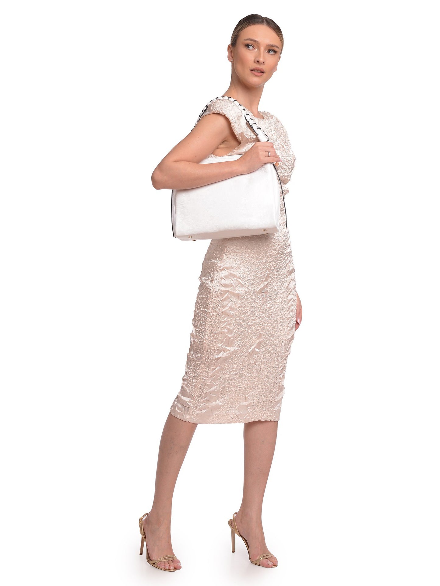 Luisa Vannini Shoulder Bag LV 1001T – Handtasche aus echtem Leder, Hergestellt in Italien