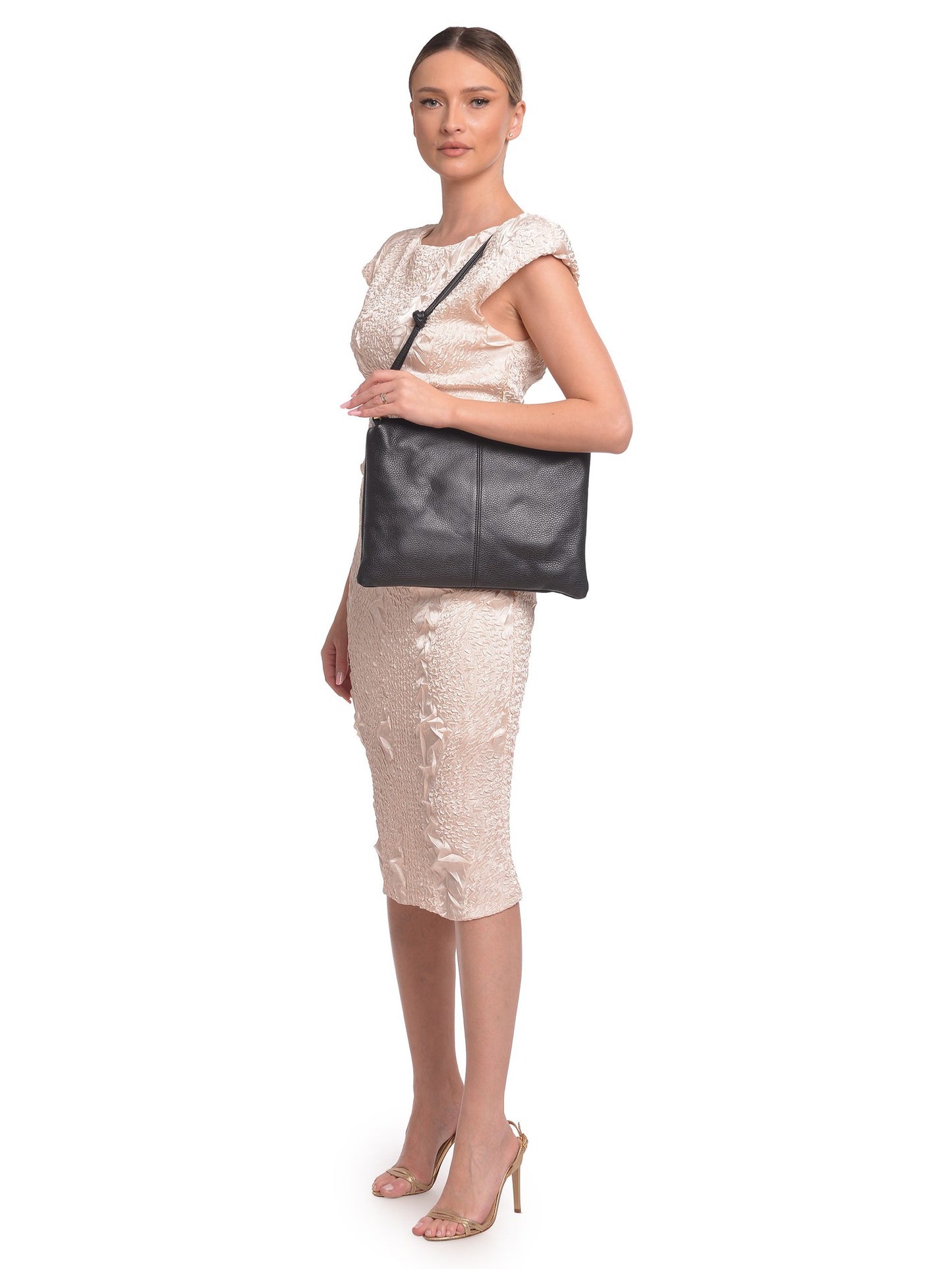 Luisa Vannini Shoulder Bag LV 1005T – Handtasche aus echtem Leder, Hergestellt in Italien