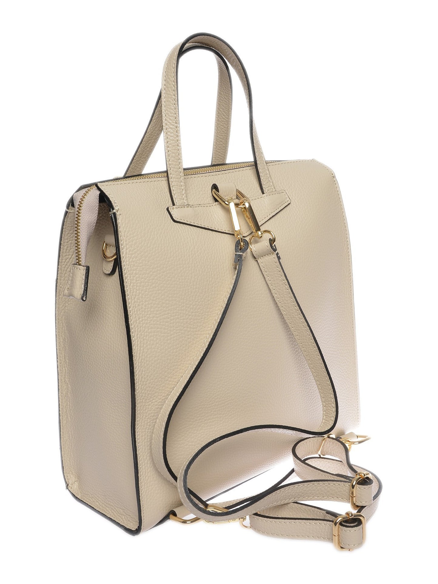 Luisa Vannini Backpack LV 102 – Rucksack aus echtem Leder, Hergestellt in Italien