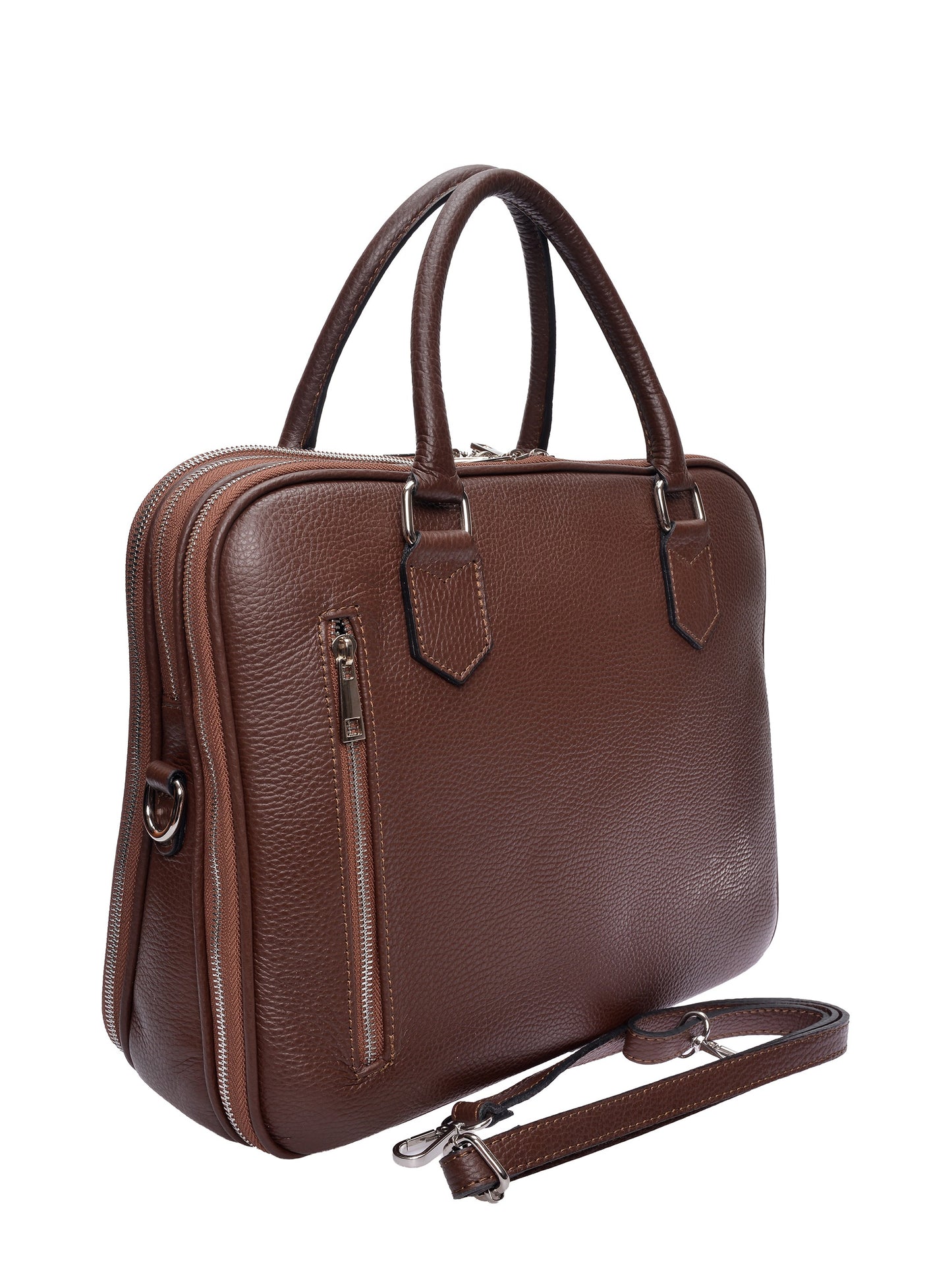 Luisa Vannini Laptop Bag LV 106T – Laptoptasche aus echtem Leder, Hergestellt in Italien