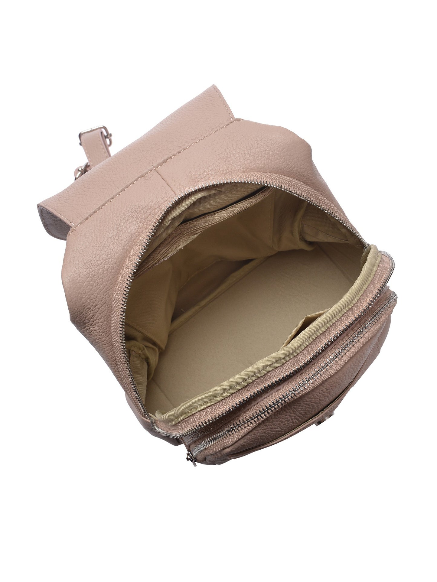 Roberta M Backpack RM 113 – Rucksack aus echtem Leder, Hergestellt in Italien