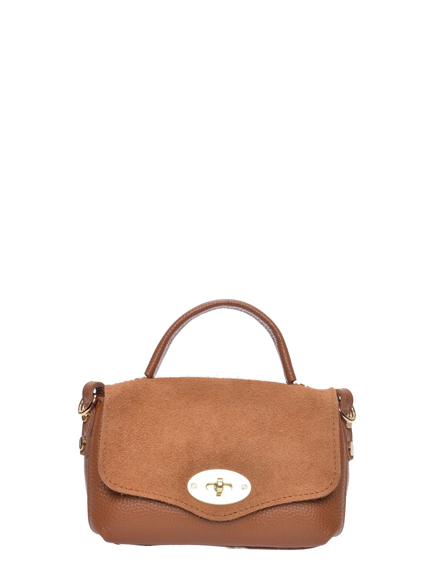 Roberta M Handbag RM 147T – Handtasche aus echtem Leder, Hergestellt in Italien