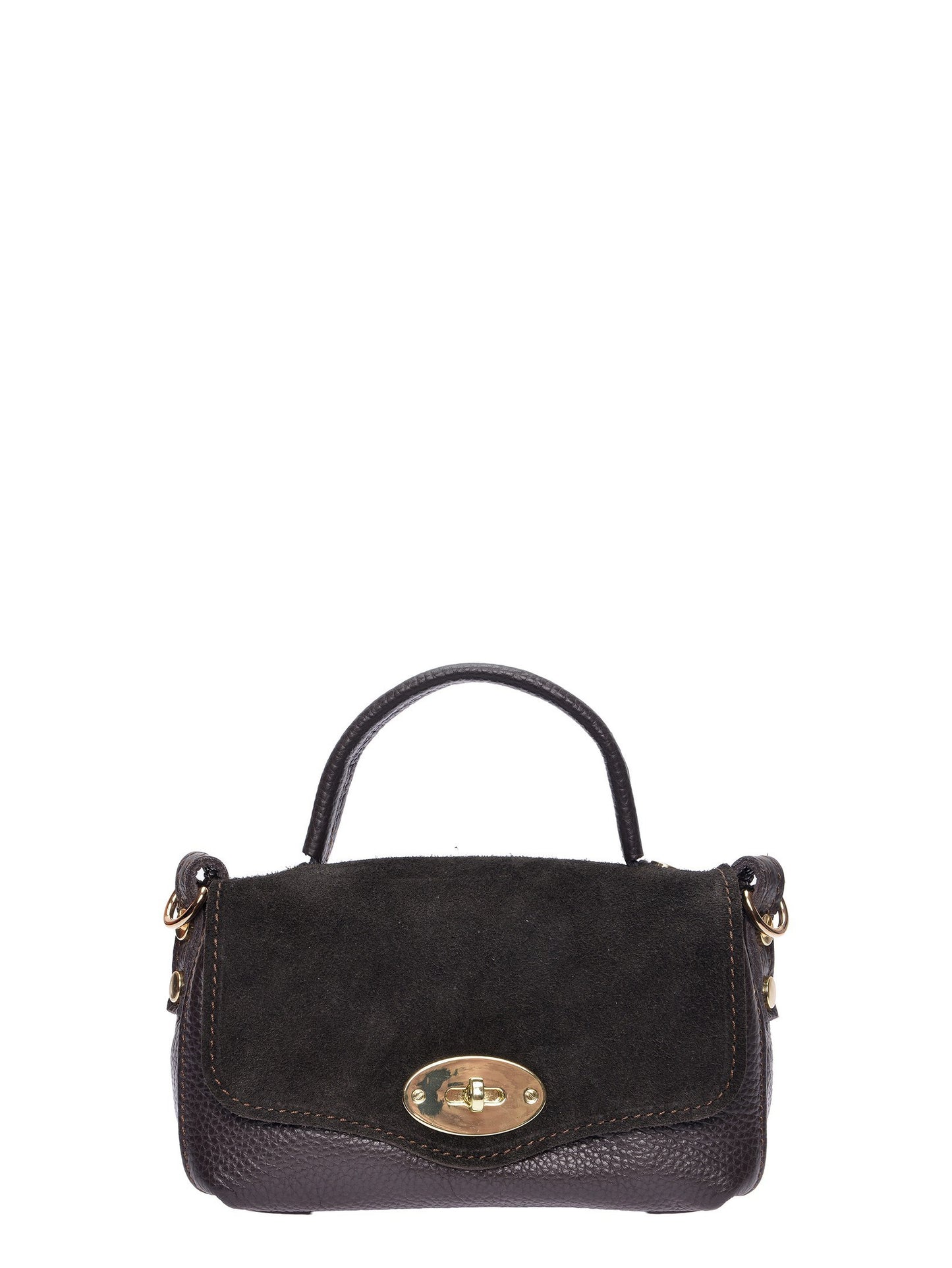 Roberta M Handbag RM 147T – Handtasche aus echtem Leder, Hergestellt in Italien