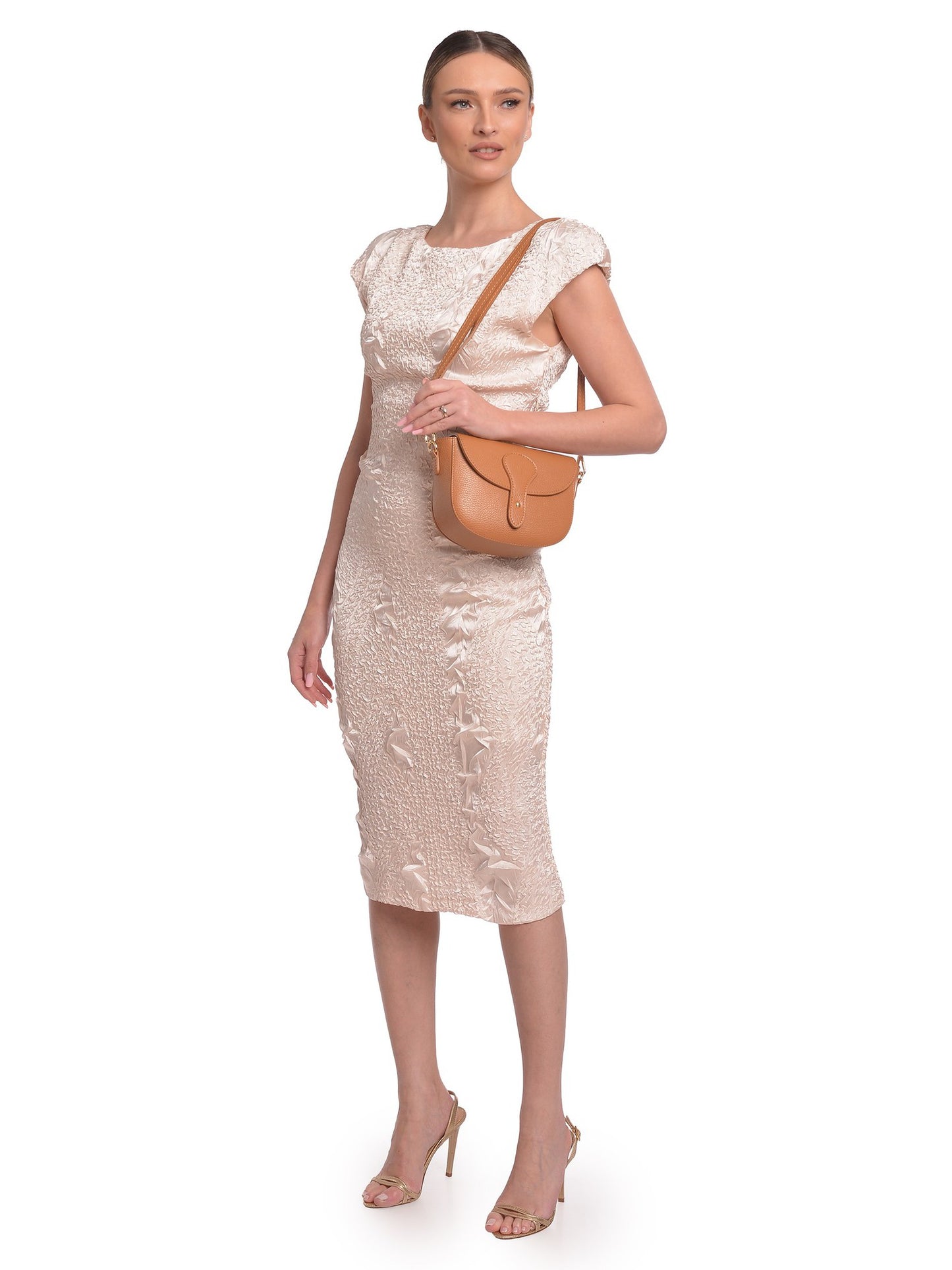 Roberta M Shoulder Bag RM 148T – Handtasche aus echtem Leder, Hergestellt in Italien