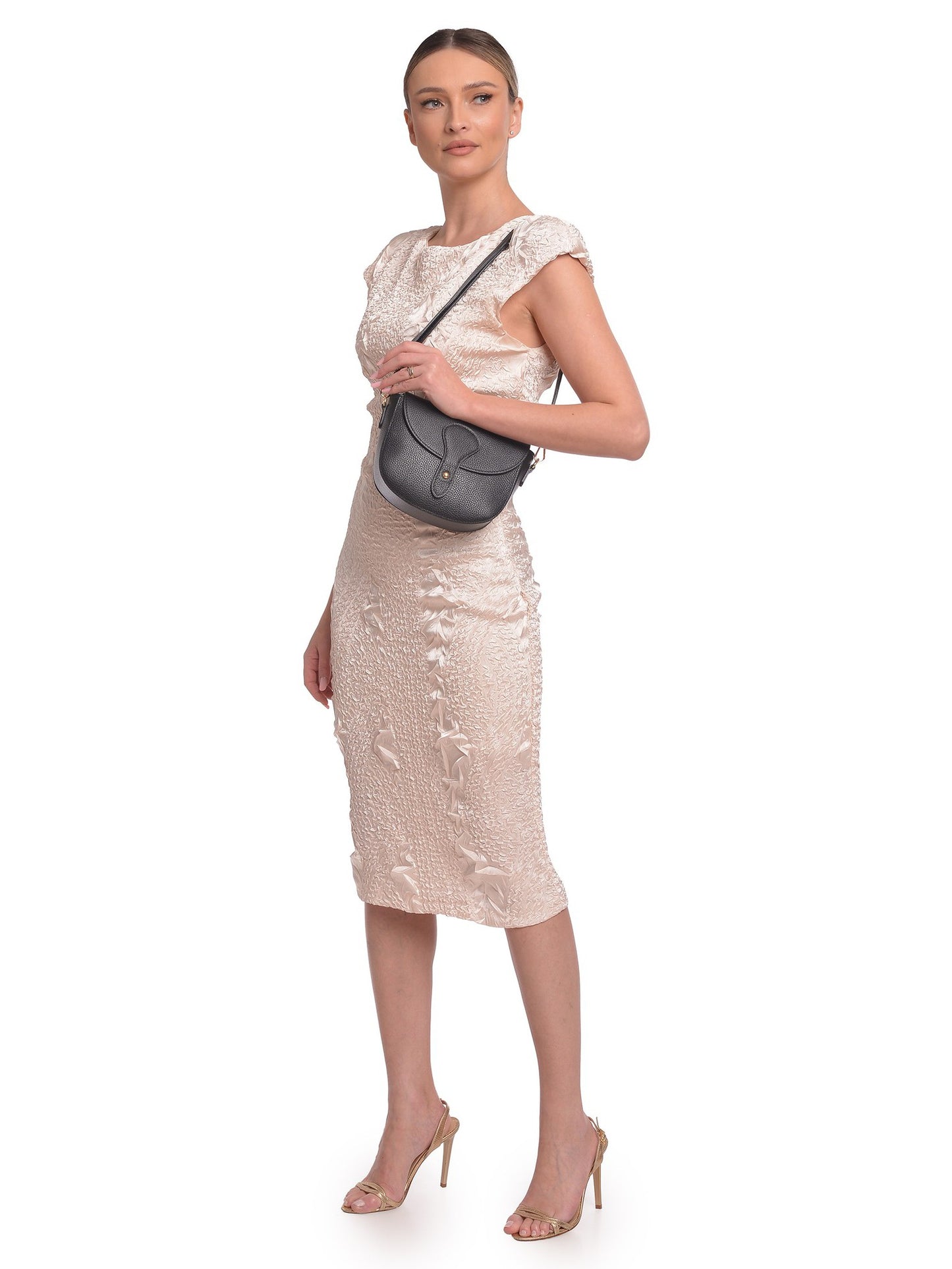 Roberta M Shoulder Bag RM 148T – Handtasche aus echtem Leder, Hergestellt in Italien