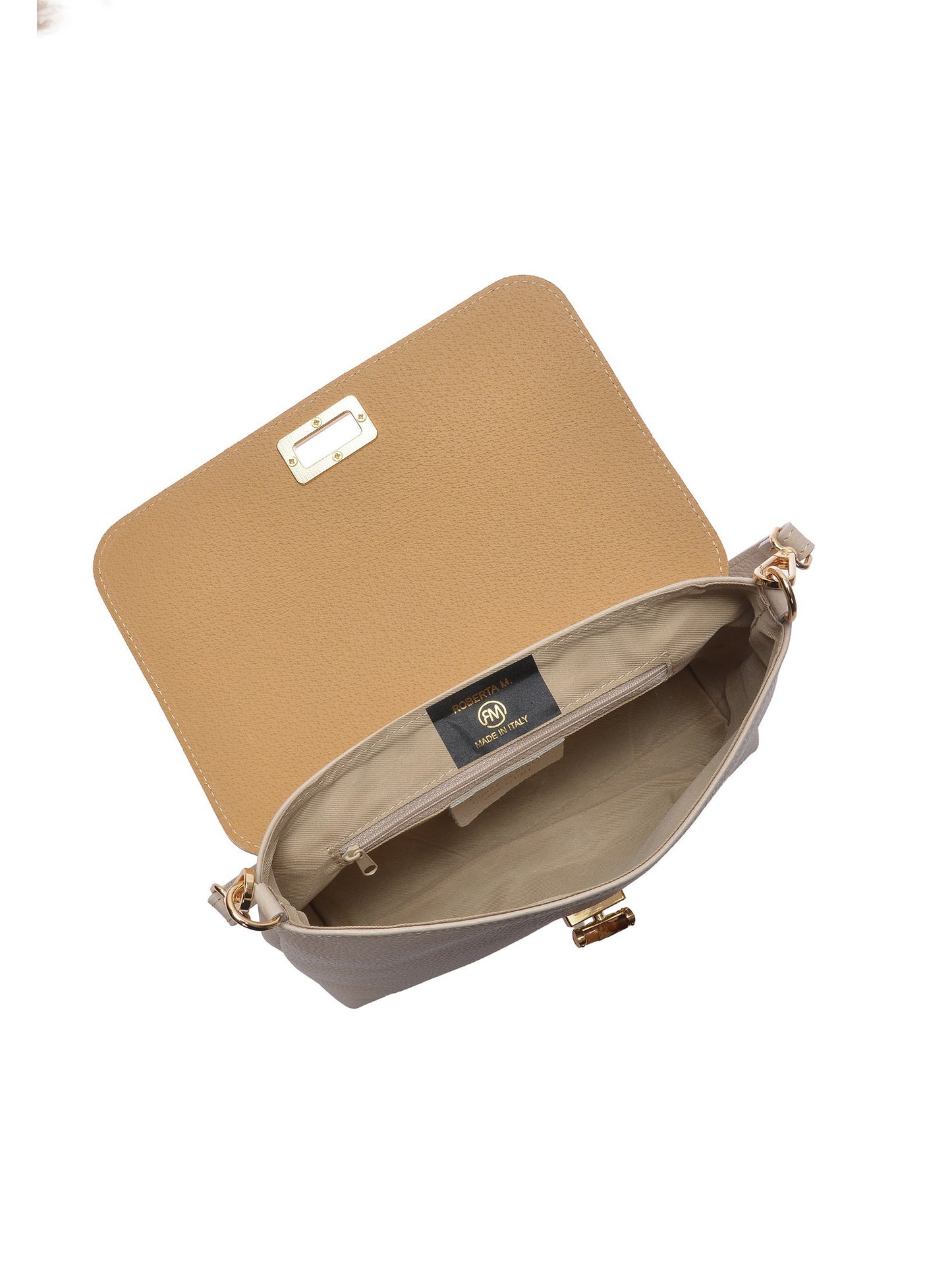 Roberta M Shoulder Bag RM 150T – Handtasche aus echtem Leder, Hergestellt in Italien