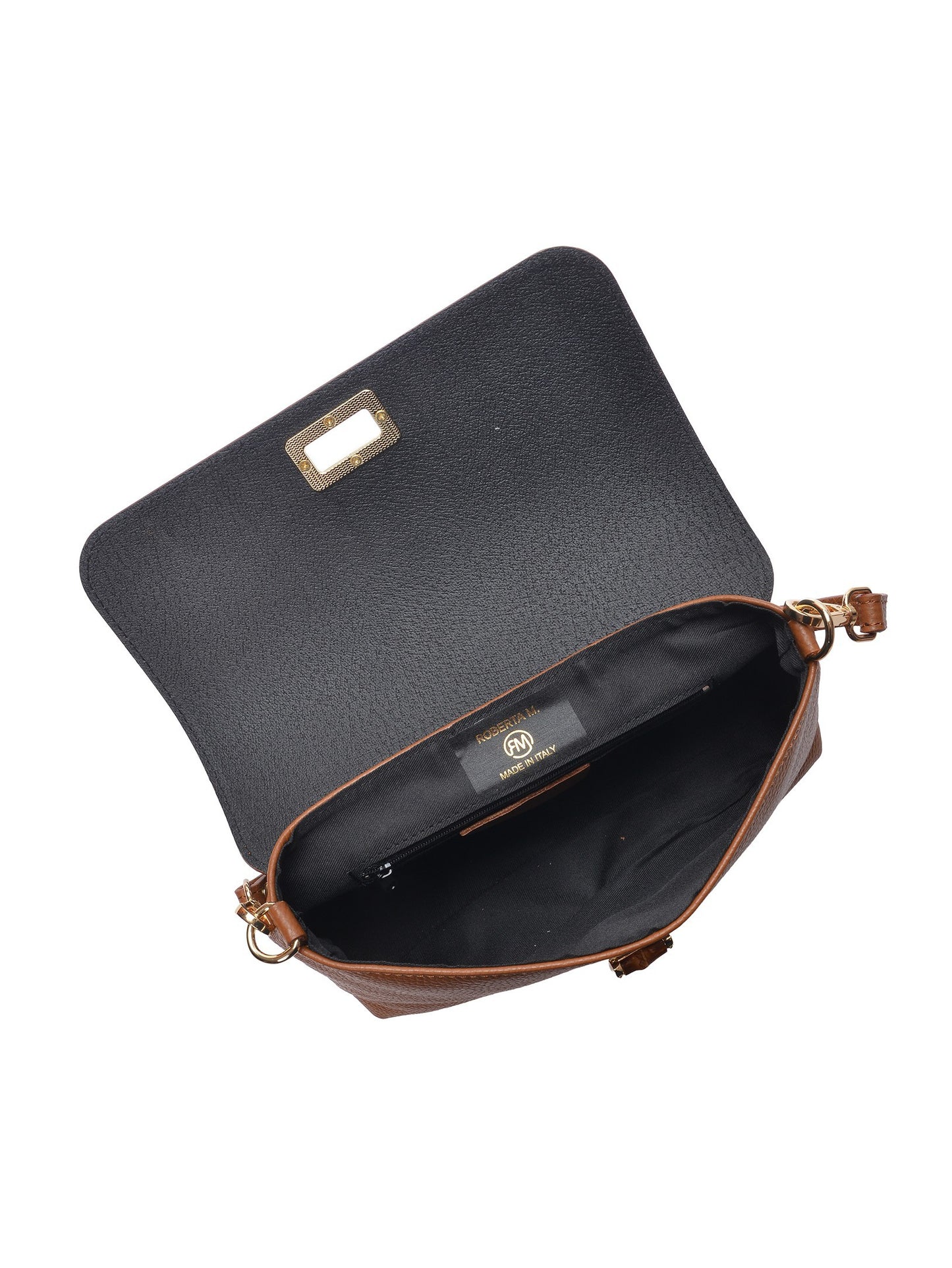 Roberta M Shoulder Bag RM 150T – Handtasche aus echtem Leder, Hergestellt in Italien