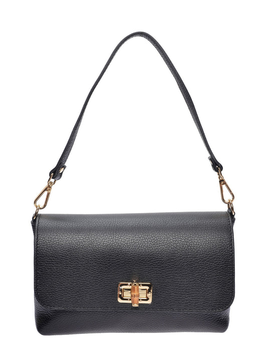 Roberta M Shoulder Bag RM 150T – Handtasche aus echtem Leder, Hergestellt in Italien