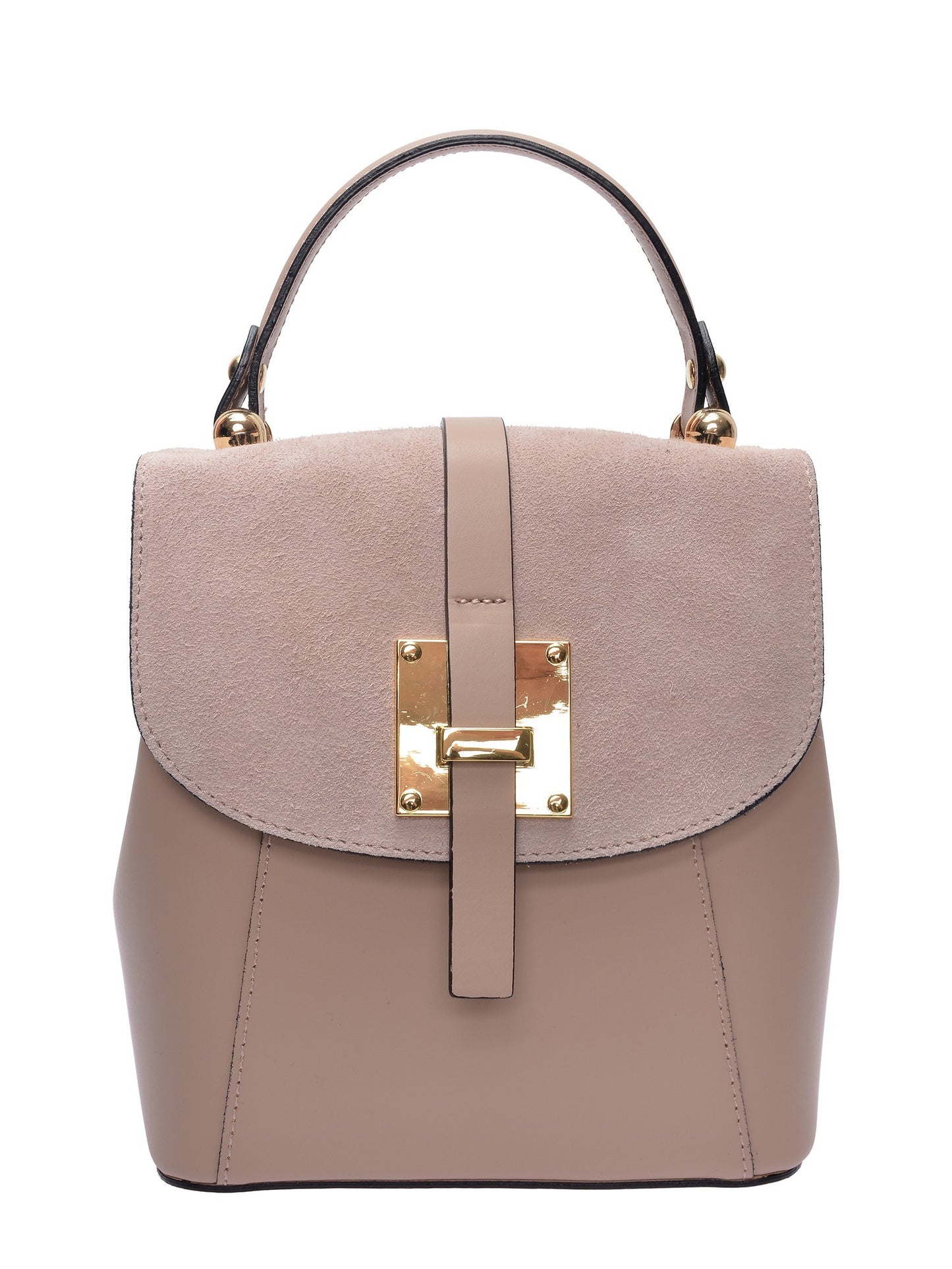 Roberta M Backpack RM 3162 – Rucksack aus echtem Leder, Hergestellt in Italien