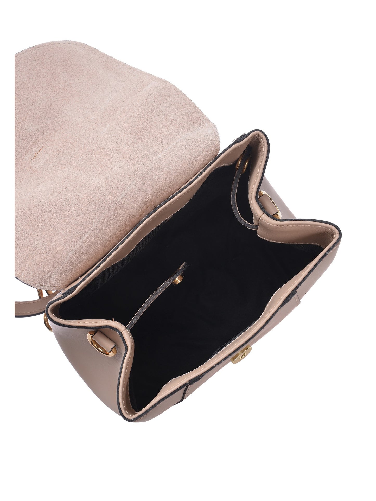 Roberta M Backpack RM 3162 – Rucksack aus echtem Leder, Hergestellt in Italien