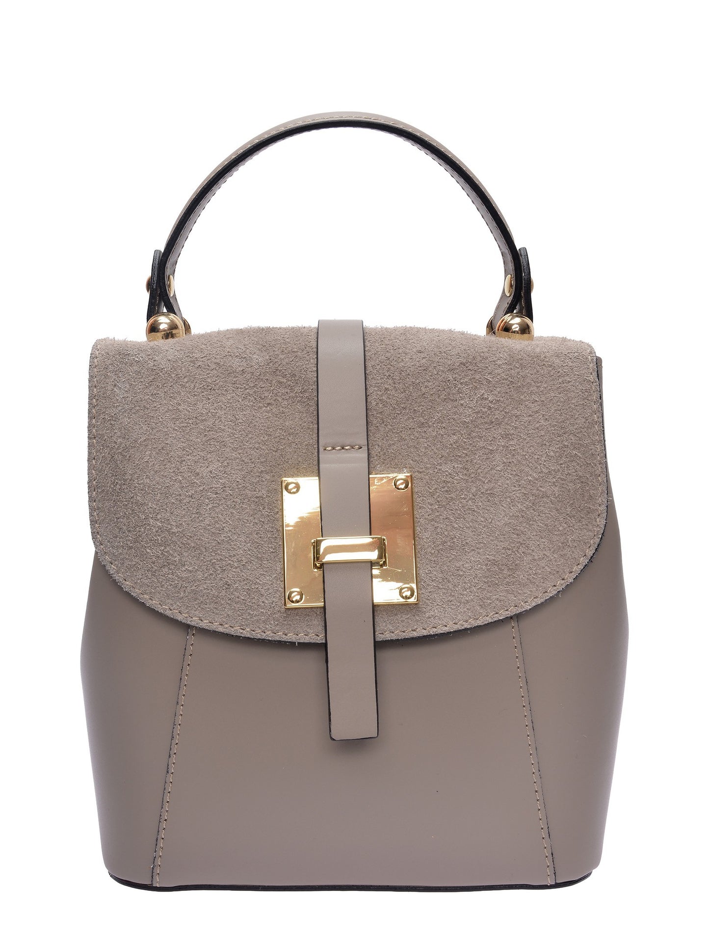 Roberta M Backpack RM 3162 – Rucksack aus echtem Leder, Hergestellt in Italien