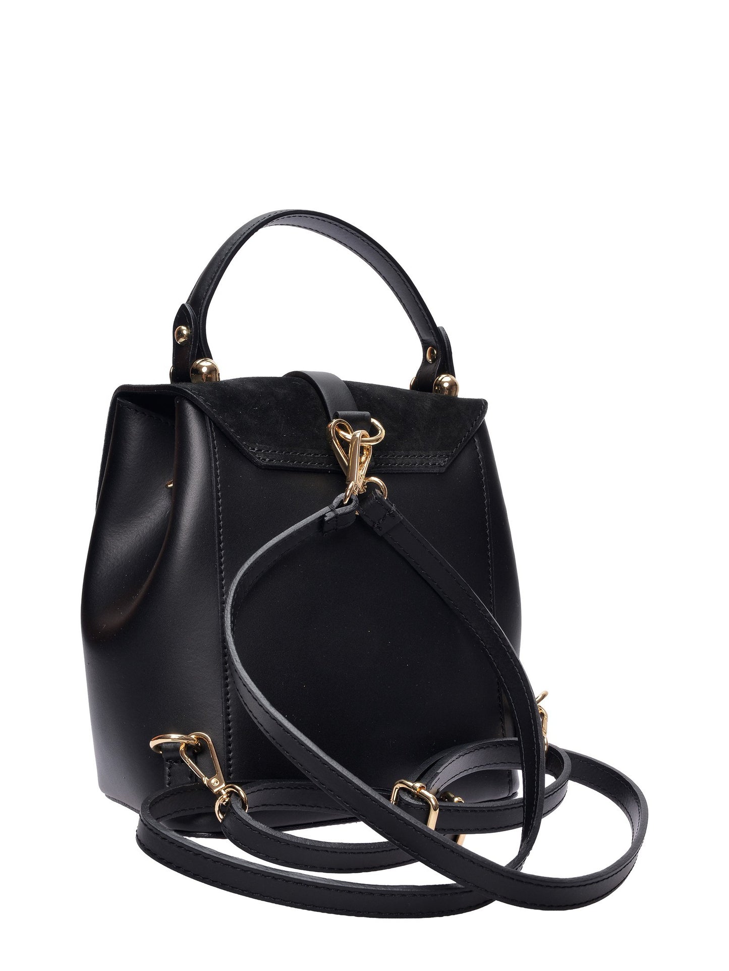 Roberta M Backpack RM 3162 – Rucksack aus echtem Leder, Hergestellt in Italien