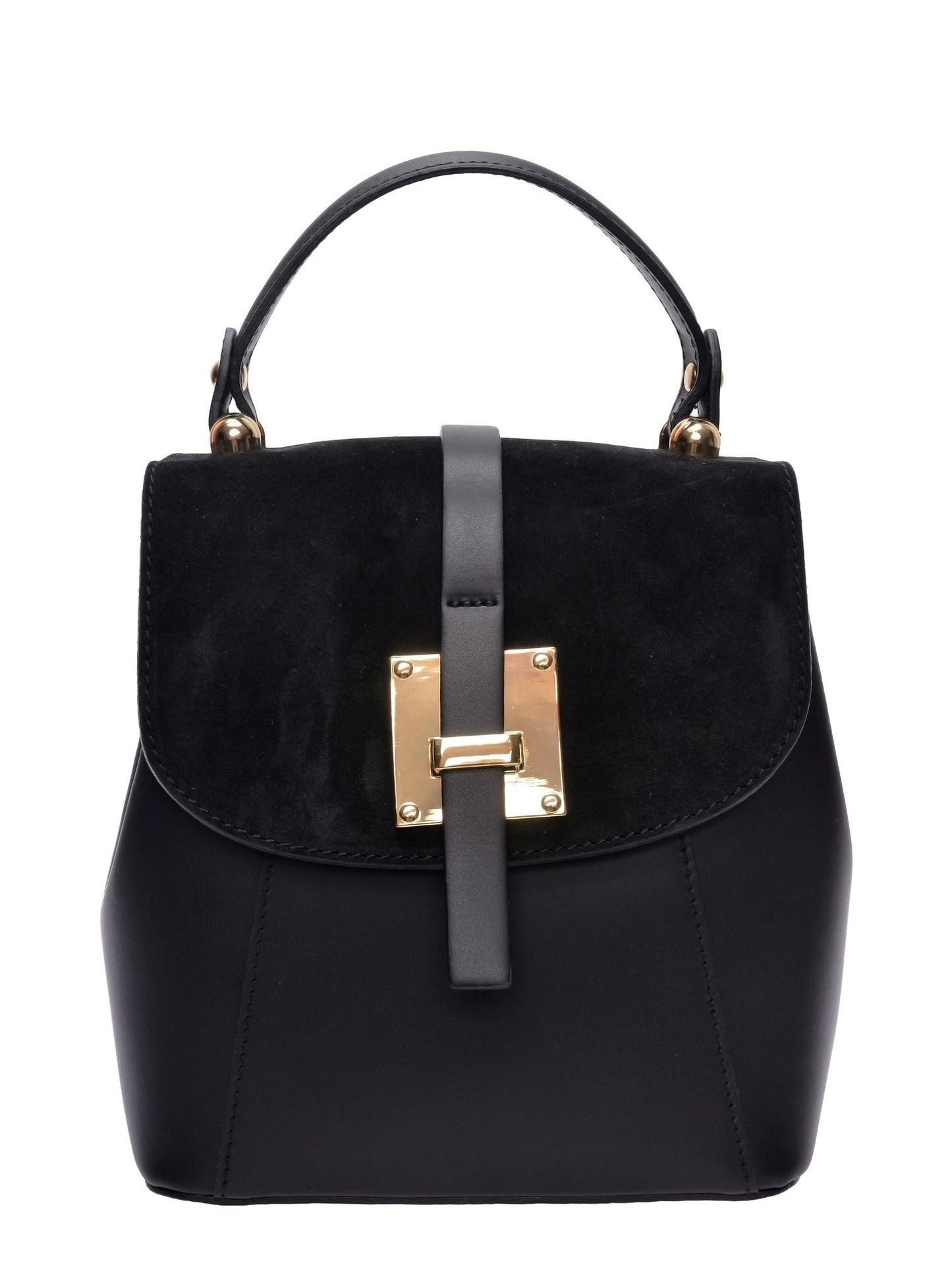 Roberta M Backpack RM 3162 – Rucksack aus echtem Leder, Hergestellt in Italien