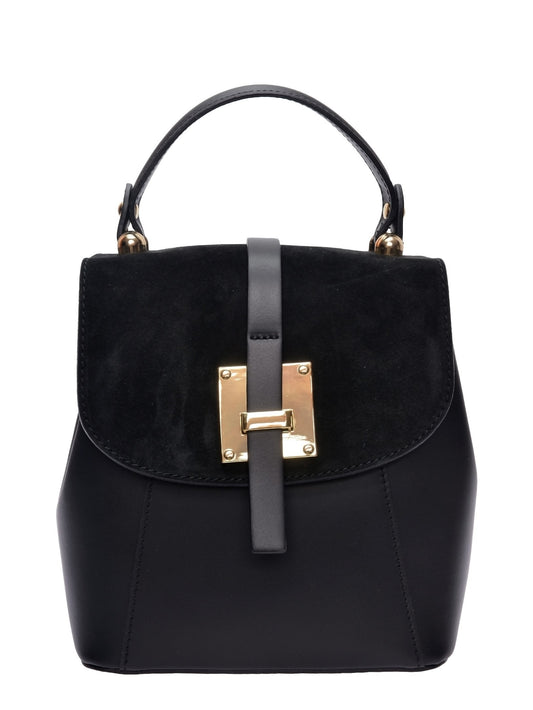 Roberta M Backpack RM 3162 – Rucksack aus echtem Leder, Hergestellt in Italien