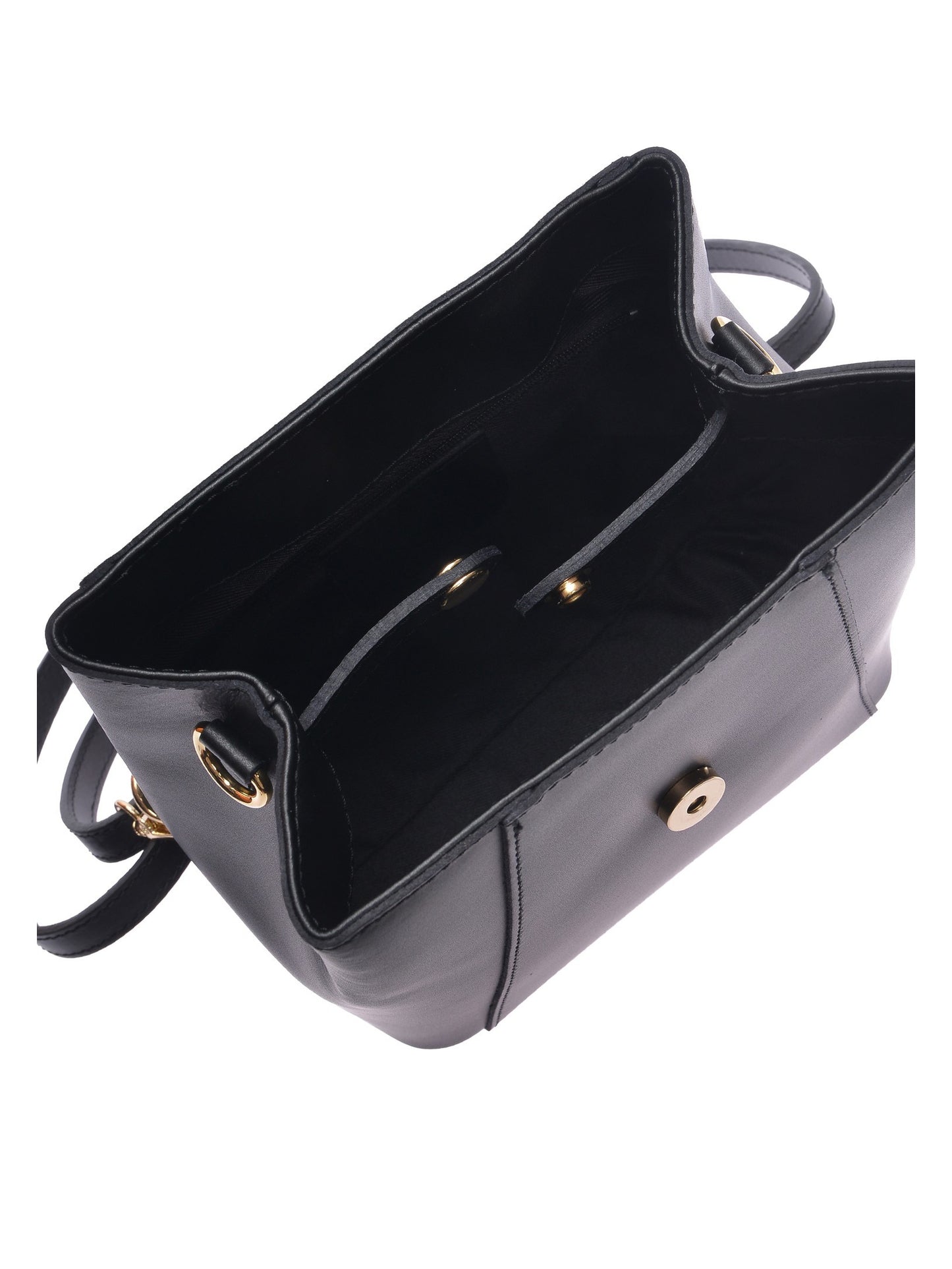 Roberta M Backpack RM 3162 – Rucksack aus echtem Leder, Hergestellt in Italien