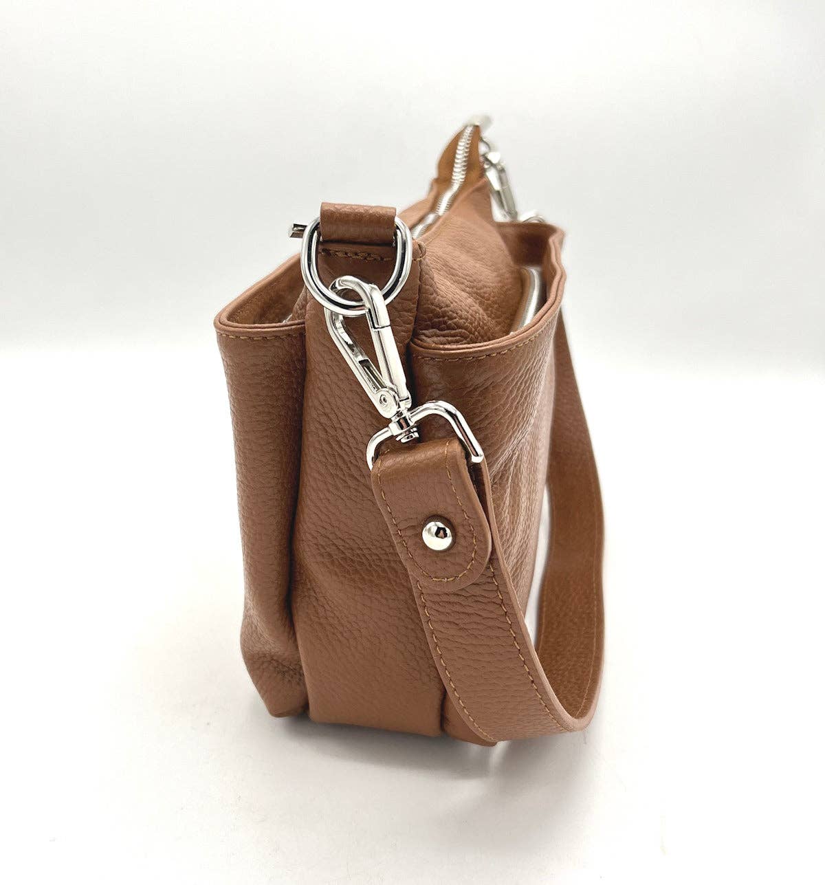 Schultertasche aus echtem Leder, hergestellt in Italien, Art. 112417