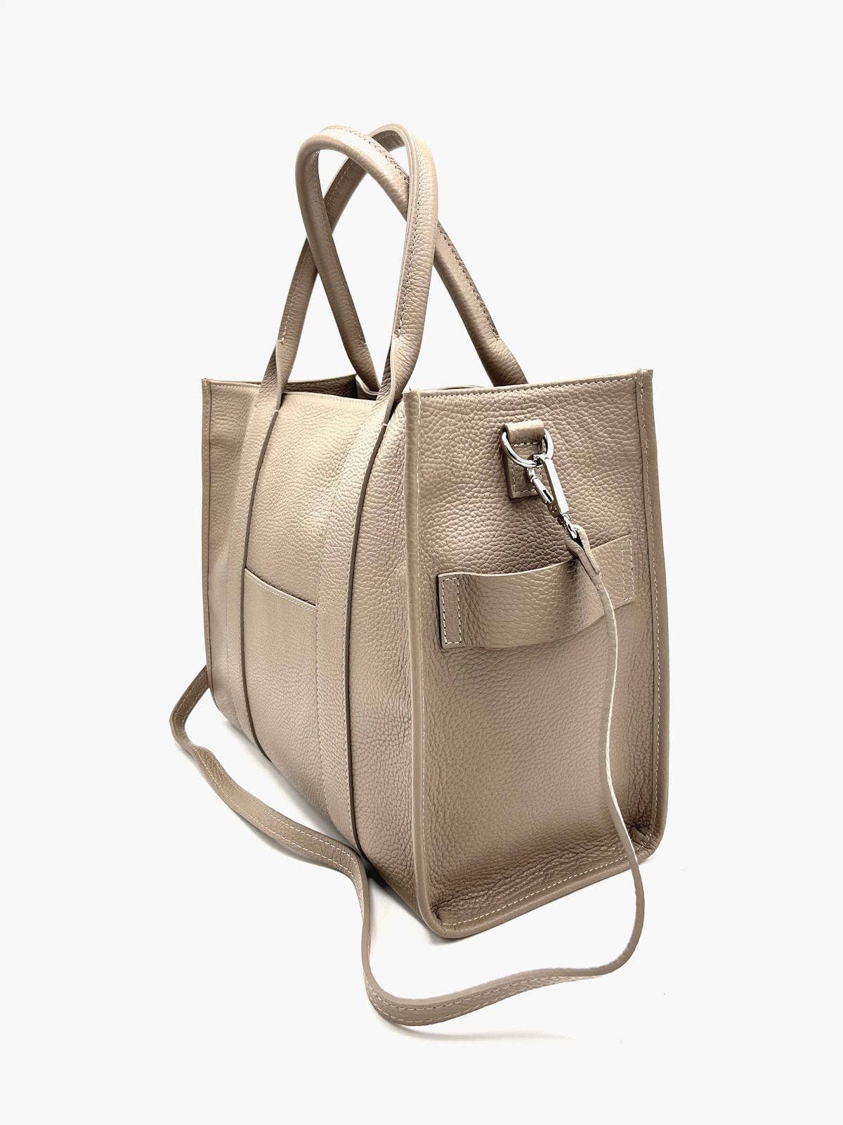 Große Ledertasche Damen Made in Italy – Art. 112428 | Taupe