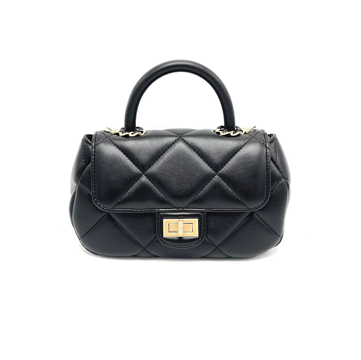 Mini-Kettentasche aus echtem Leder