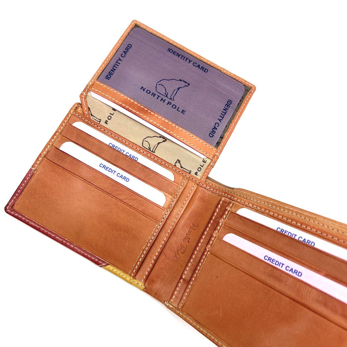 Herren Geldbörse aus echtem Leder mit Ausweisfach, Vintage-Effekt, Art. 21NP105