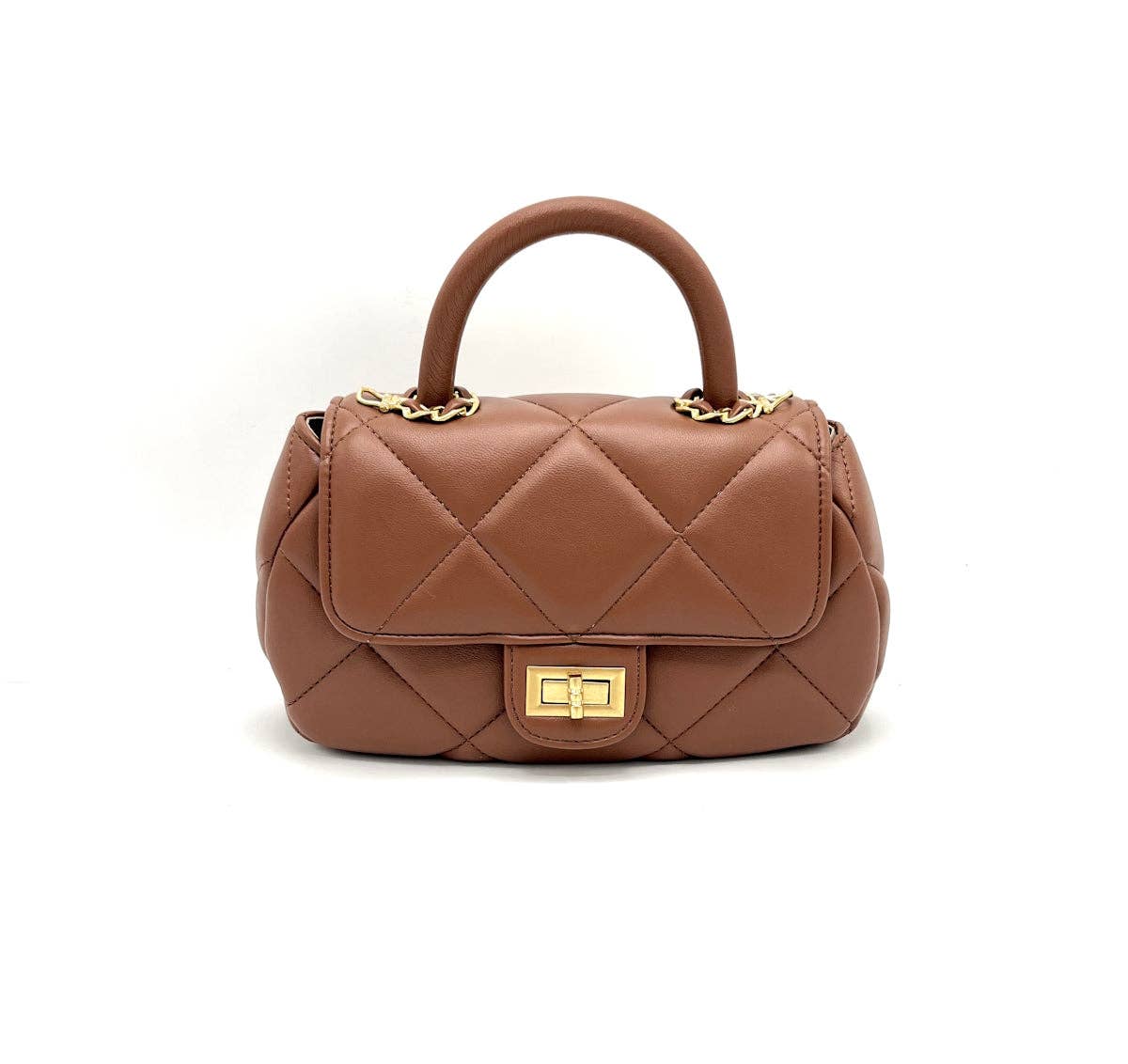 Mini-Kettentasche aus echtem Leder