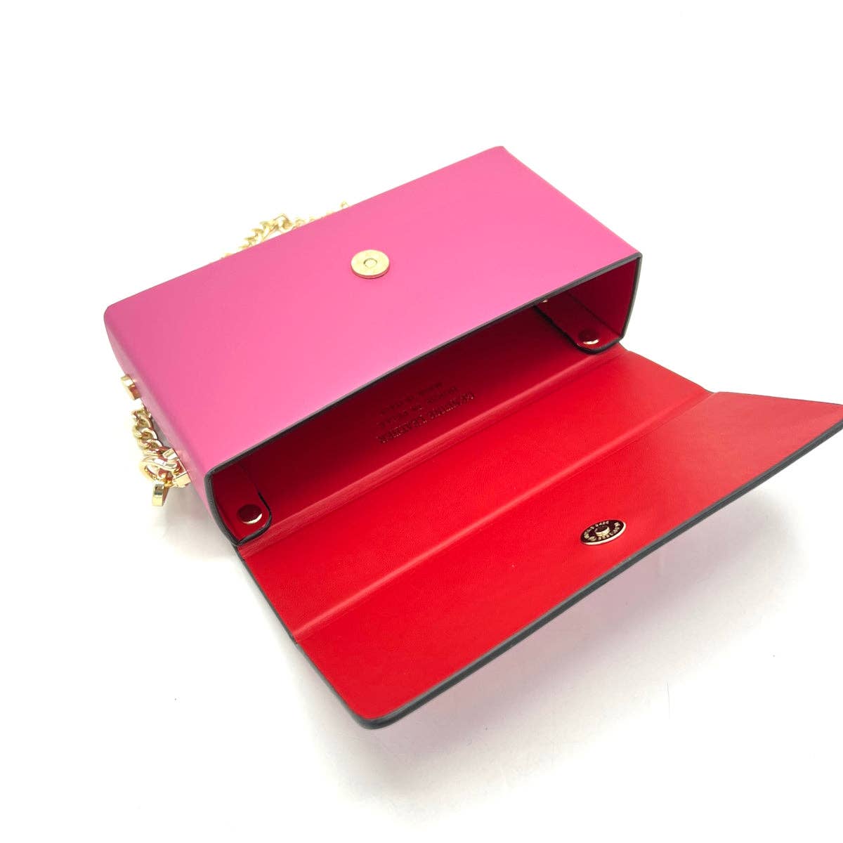 Mini-Clutch aus echtem Leder mit Kette, Hergestellt in Italien, Art. 112590