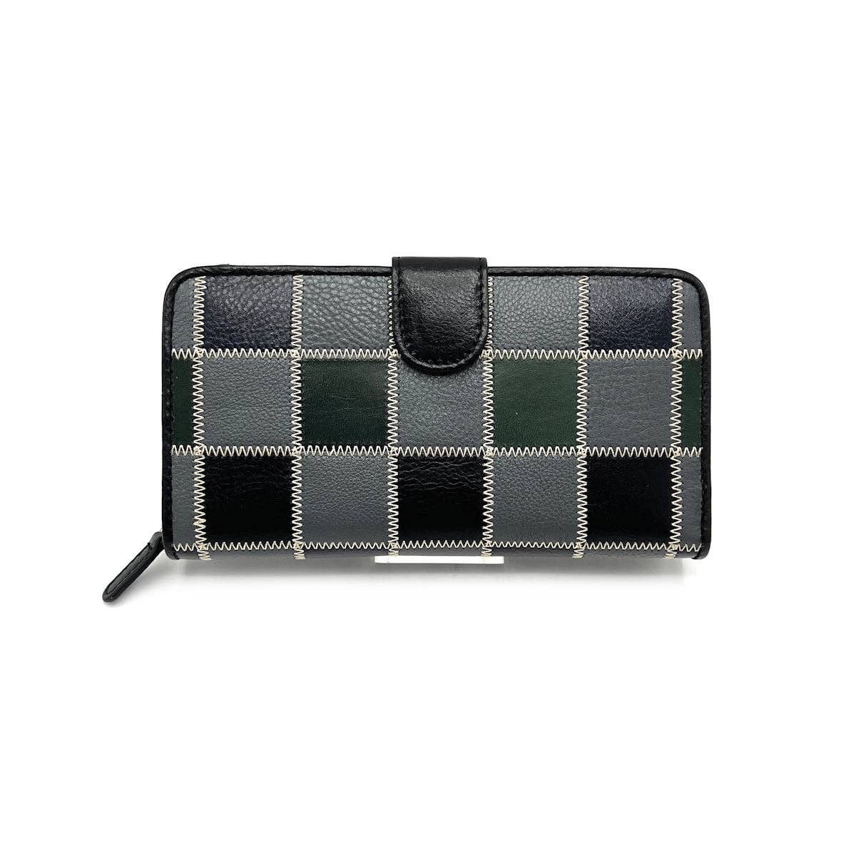 Damen-Geldbörse aus echtem Leder im Patchwork-Design, Art. 850.500