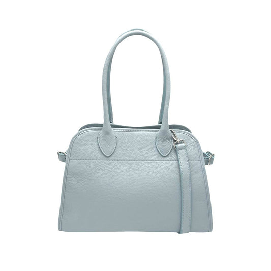 Lederschultertasche Mittelgroß Made in Italy – Art. 112508 | Hellblau