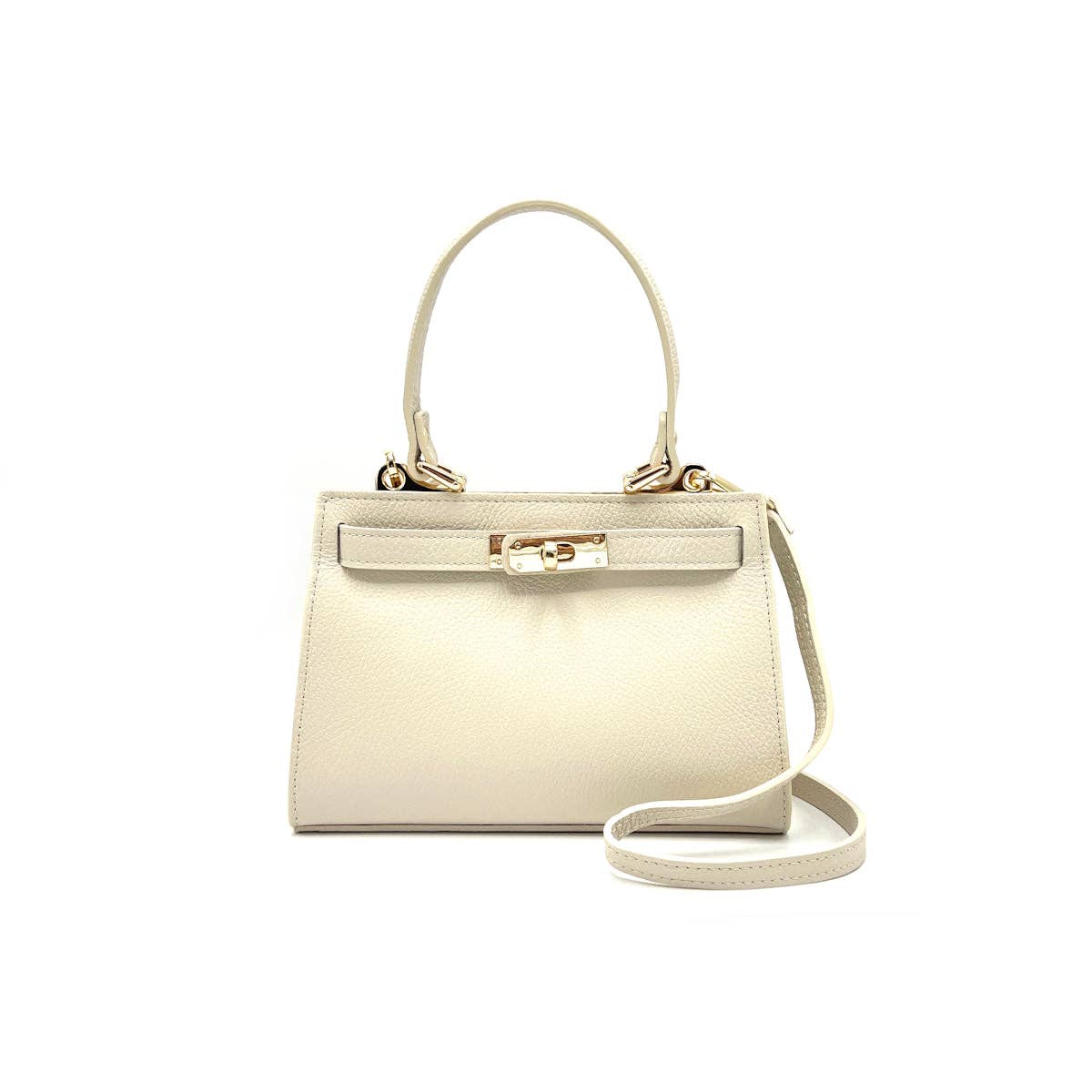 Kleine Lederschultertasche Made in Italy – Art. 112607 | Beige