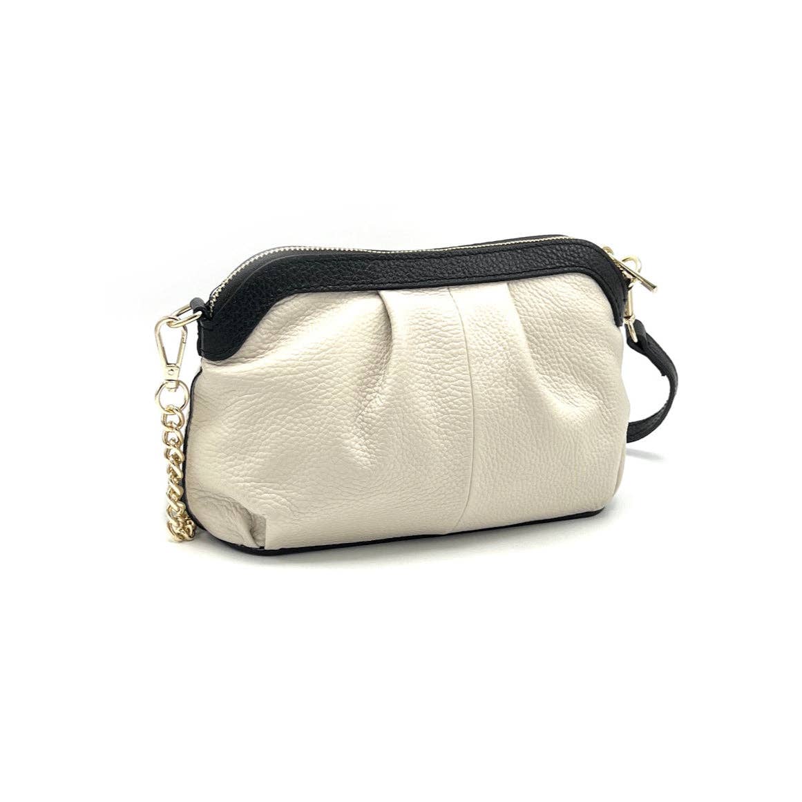 Echtes Leder kleine Kettentasche, Hergestellt in Italien, Art. 112616