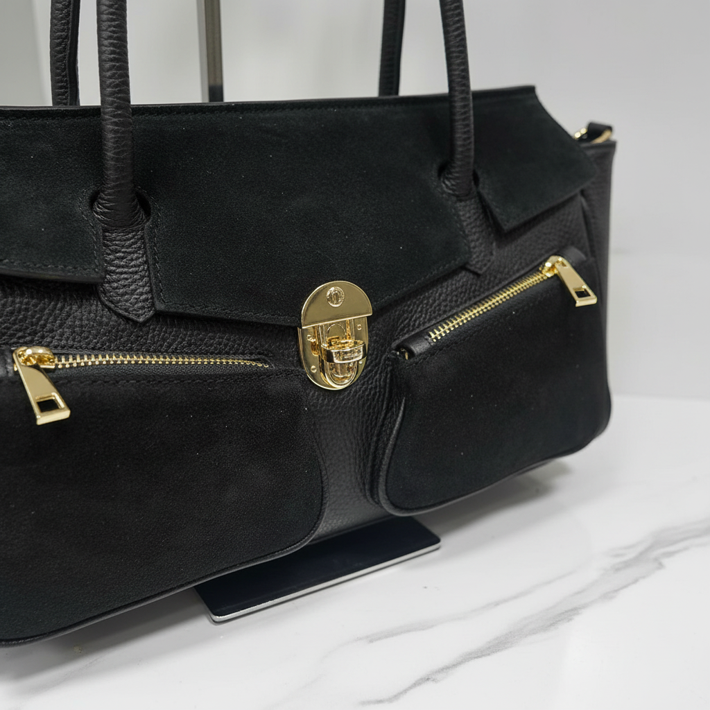 Borsa Sara Leder Schwarz - Detail Hardware