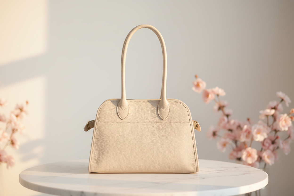 Luxury Lifestyle Hero Banner – Cream Shoulder Bag
